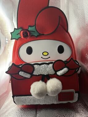NWT Sanrio My Melody Winter Holiday Cosplay w/jingle bells Loungefly Backpack